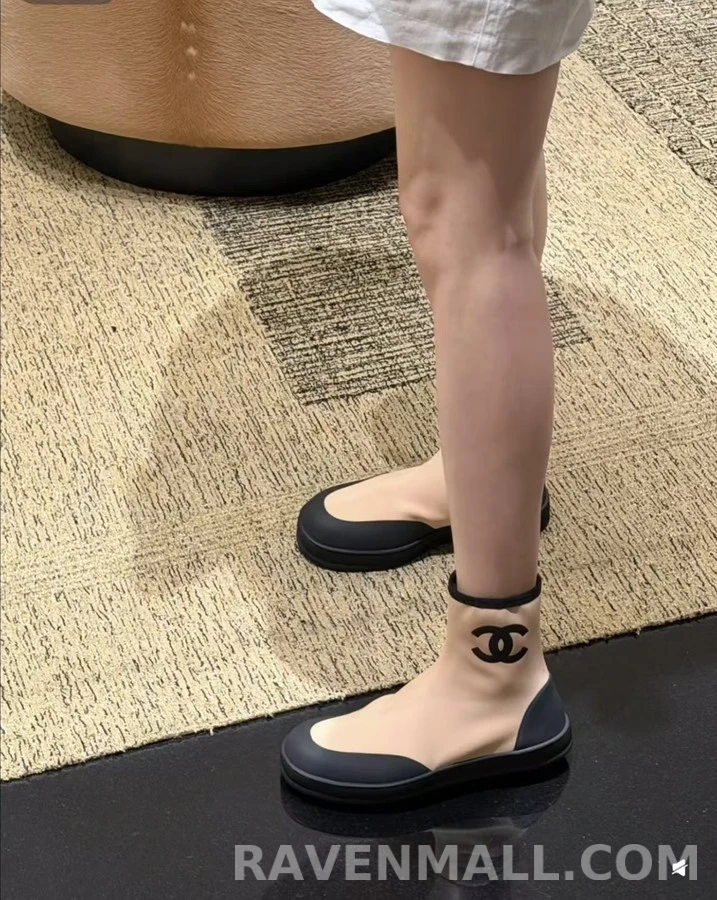 샤넬 샤넬 코코 비치 탄력 앵클 부츠 상세 이미지