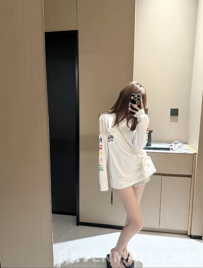 크롬하츠 크롬하츠 컬러풀 크로스 포켓 긴팔 티셔츠 상세 이미지