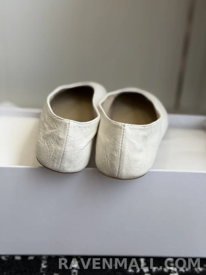 더로우 더로우 주름 발레리나 플랫 상세 이미지