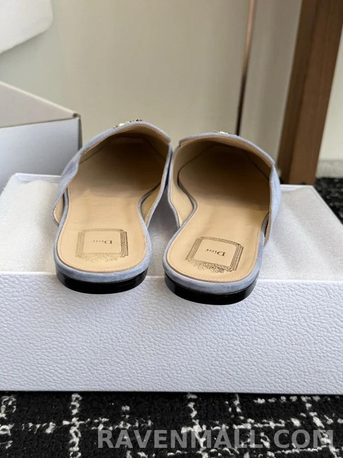 디올 디올 스웨이드 금장 리본 로퍼 뮬 상세 이미지