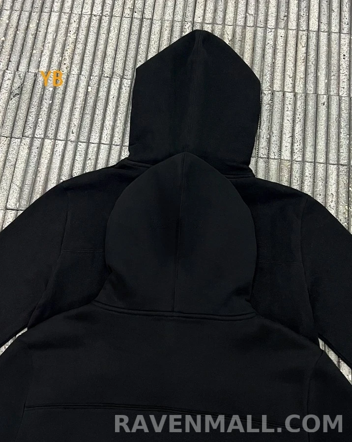 생로랑 세인트로랑 로고 플록 프린트 후드티 상세 이미지