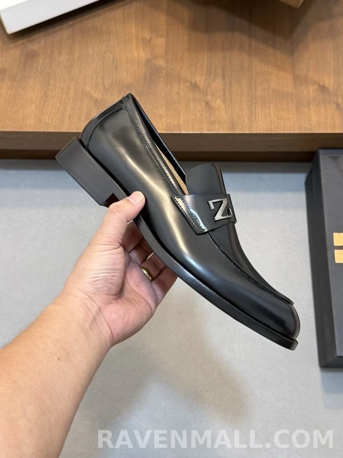 제냐 제냐 Z 로고 메탈 로퍼 상세 이미지