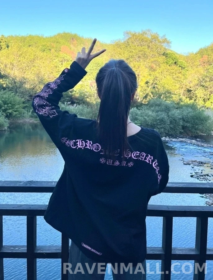 크롬하츠 크롬하츠 프린트 와플 긴팔 티셔츠 상세 이미지