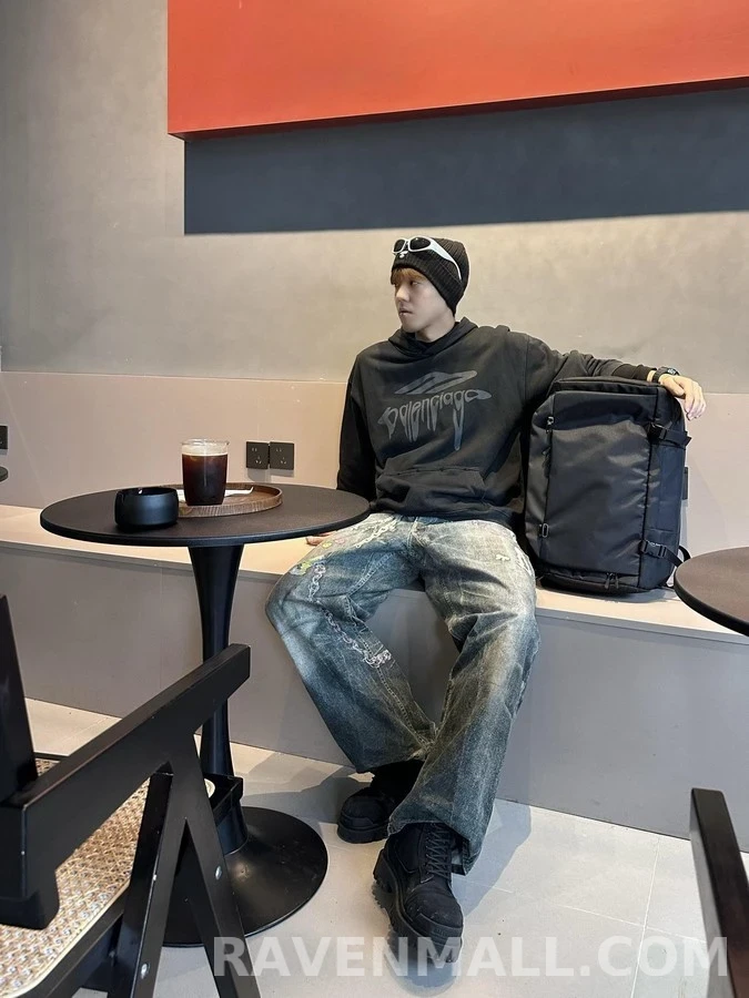 발렌시아가 발렌시아가 워싱 로고 후드티 상세 이미지