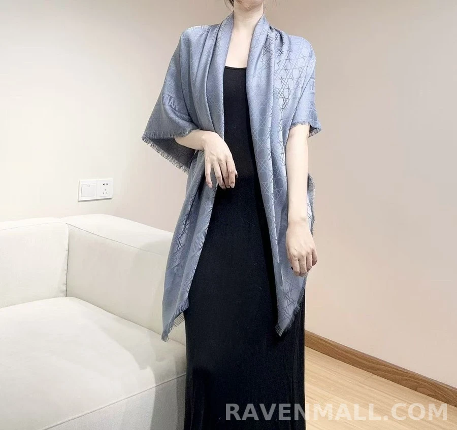 디올 디올 까나쥬 패턴 숄 스카프 상세 이미지