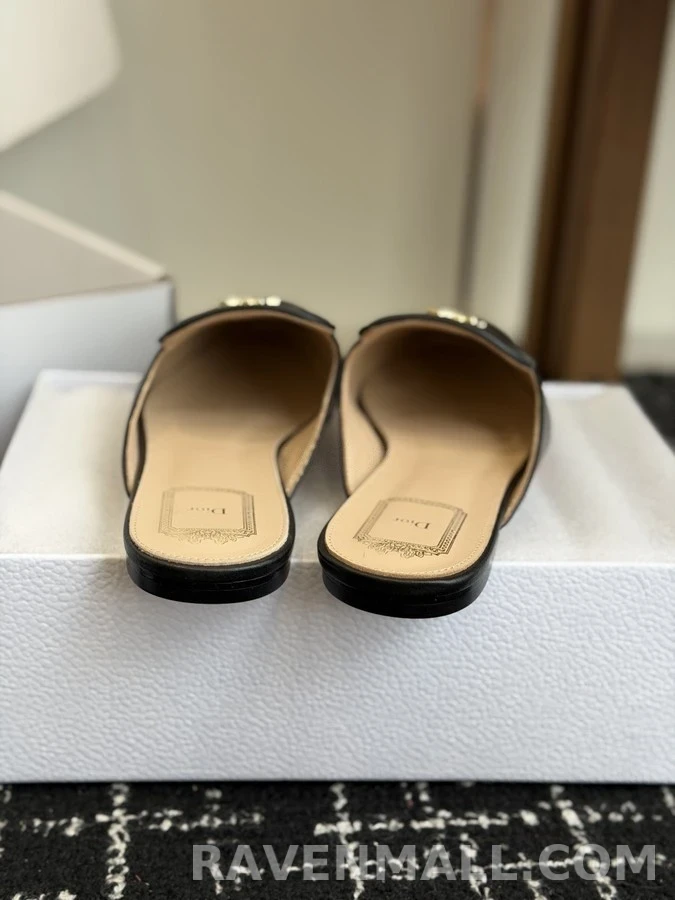 디올 디올 보우 장식 레더 뮬 상세 이미지