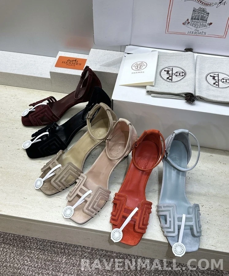 에르메스 에르메스 켈리 버클 컷아웃 샌들 상세 이미지