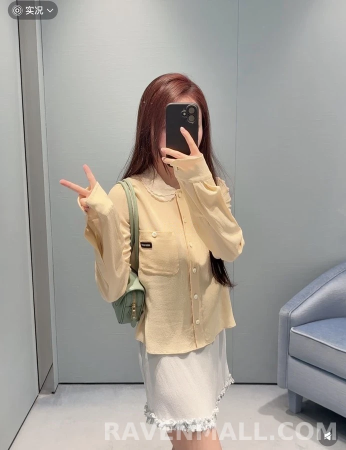 미우미우 미우미우 피터팬 카라 셔츠 상세 이미지