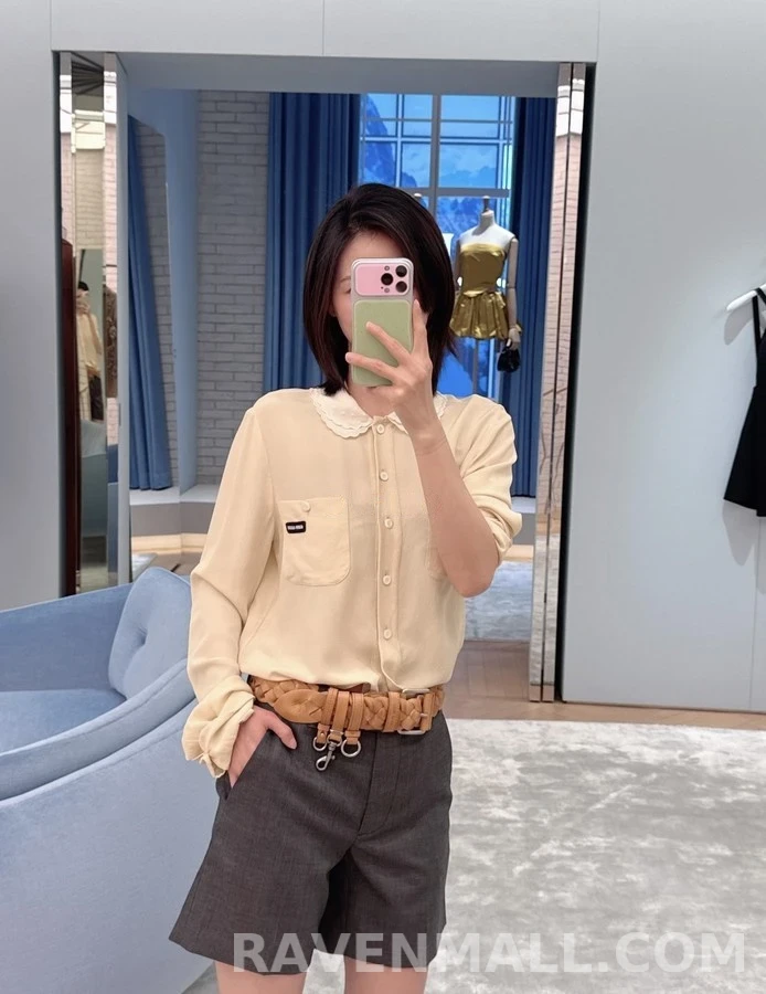 미우미우 미우미우 피터팬 카라 셔츠 상세 이미지