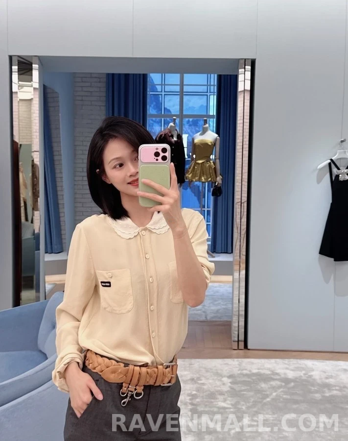 미우미우 미우미우 피터팬 카라 셔츠 상세 이미지