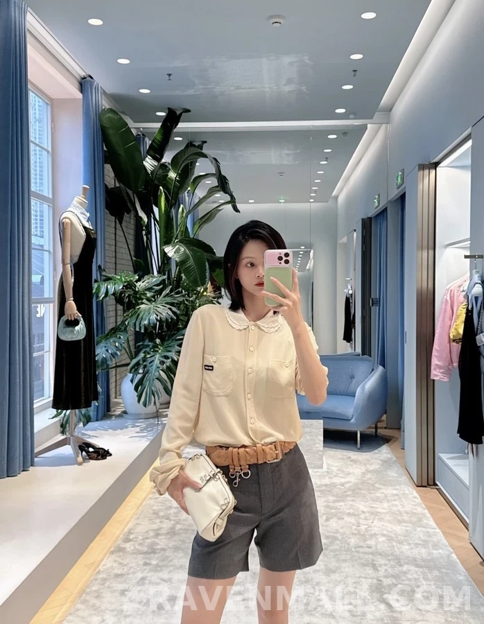 미우미우 미우미우 피터팬 카라 셔츠 상세 이미지