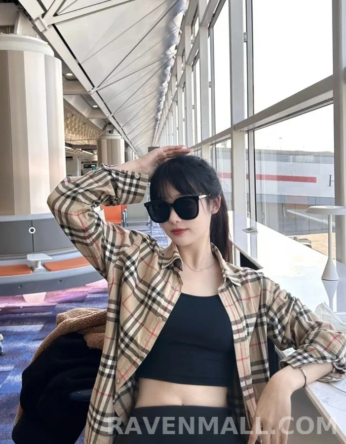 버버리 버버리 하우스 체크 코튼 셔츠 상세 이미지