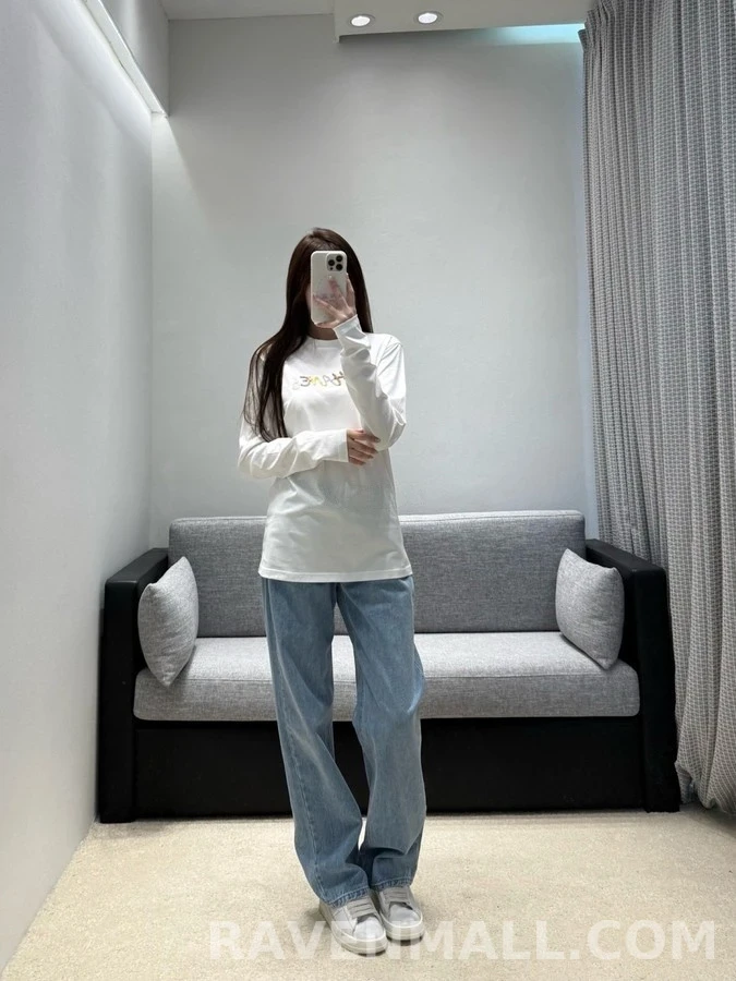 샤넬 샤넬 컬러 진주 자수 긴팔 티셔츠 상세 이미지