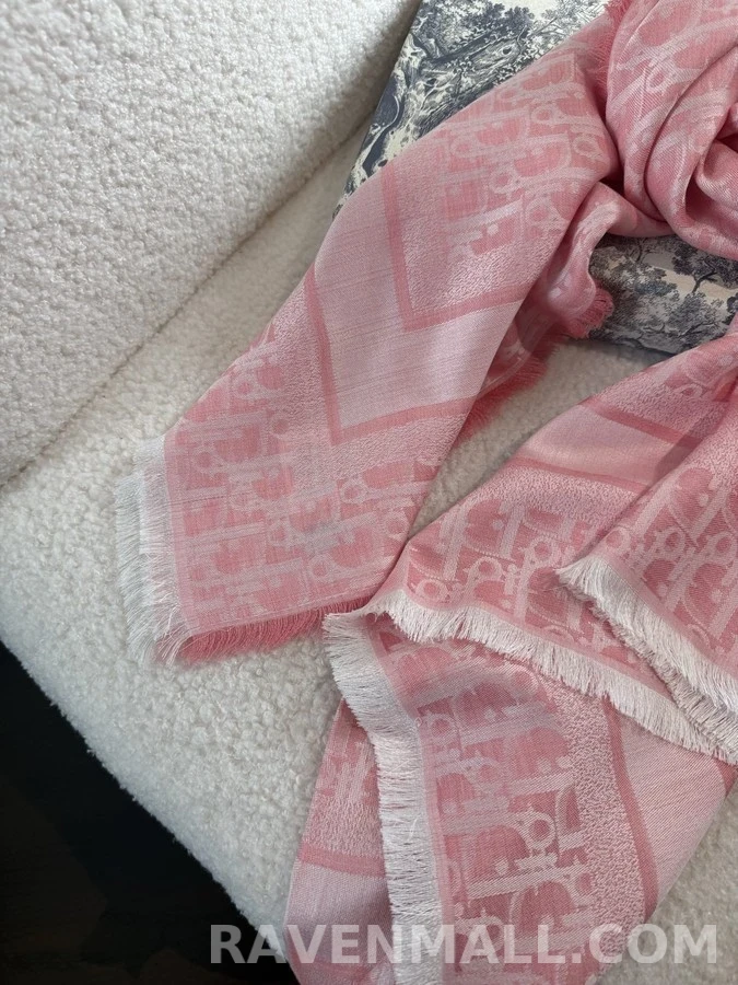 디올 디올 로고 자카드 숄 상세 이미지