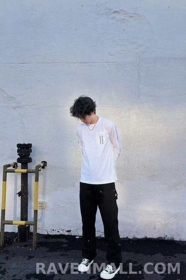크롬하츠 크롬하츠 레터링 크로스 긴팔 티셔츠 상세 이미지