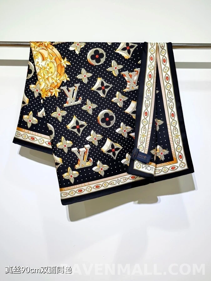 루이비통 루이비통 모노그램 락스 실크 스카프 상세 이미지