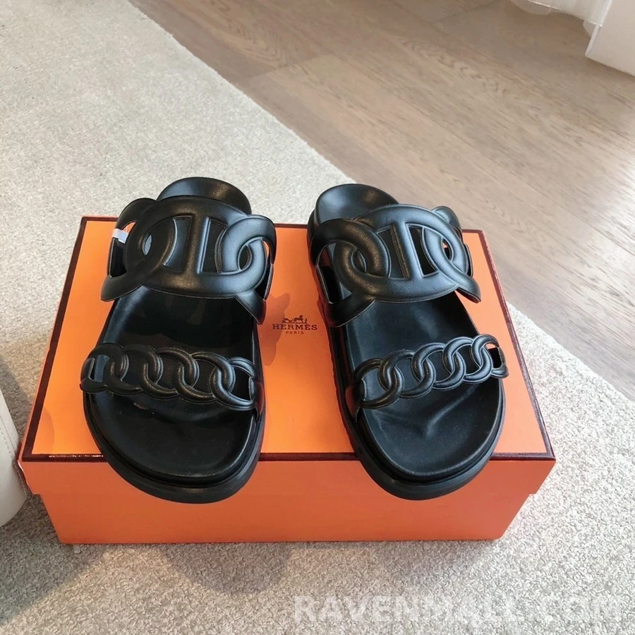 에르메스 에르메스 H 로고 앵커 체인 샌들 상세 이미지