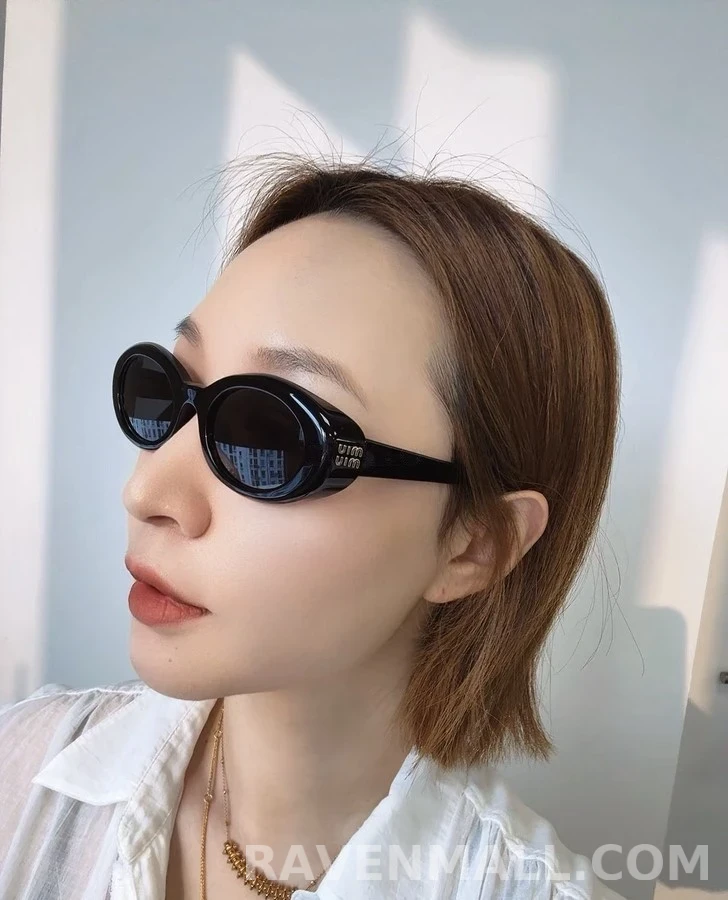 미우미우 미우미우 오발 선글라스 상세 이미지