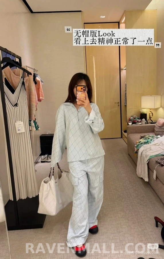 샤넬 샤넬 퀼팅 폴로넥 데님 셔츠 상세 이미지