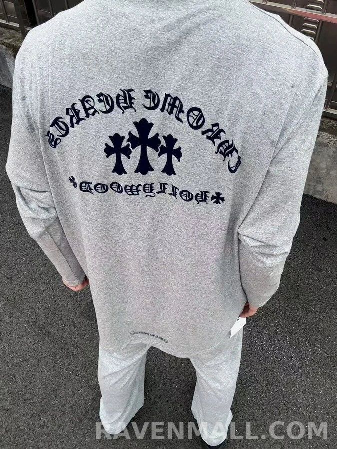 크롬하츠 크롬하츠 크로스 플록 긴팔 티셔츠 상세 이미지