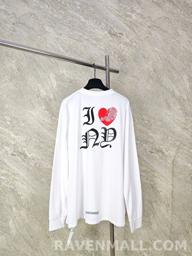 크롬하츠 크롬하츠 I ❤️ ND 레터링 긴팔 티셔츠 상세 이미지