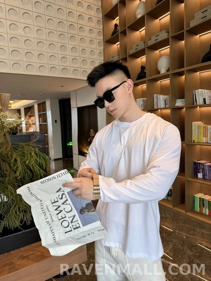 버버리 버버리 클래식 체크 커프스 긴팔 티셔츠 상세 이미지