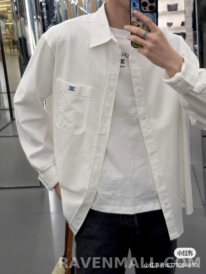 셀린느 셀린느 트리옹프 자수 셔츠 상세 이미지