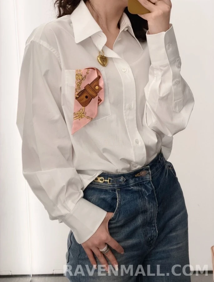 셀린느 셀린느 피터팬 카라 루즈핏 셔츠 상세 이미지