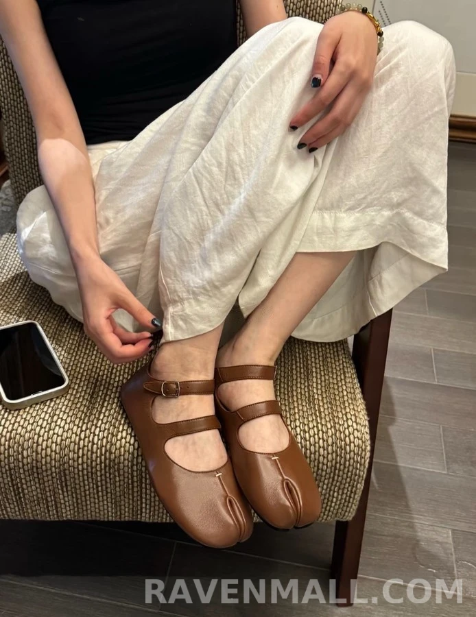 메종 마르지엘라 메종마르지엘라 더블 스트랩 메리제인 플랫 슈즈 상세 이미지