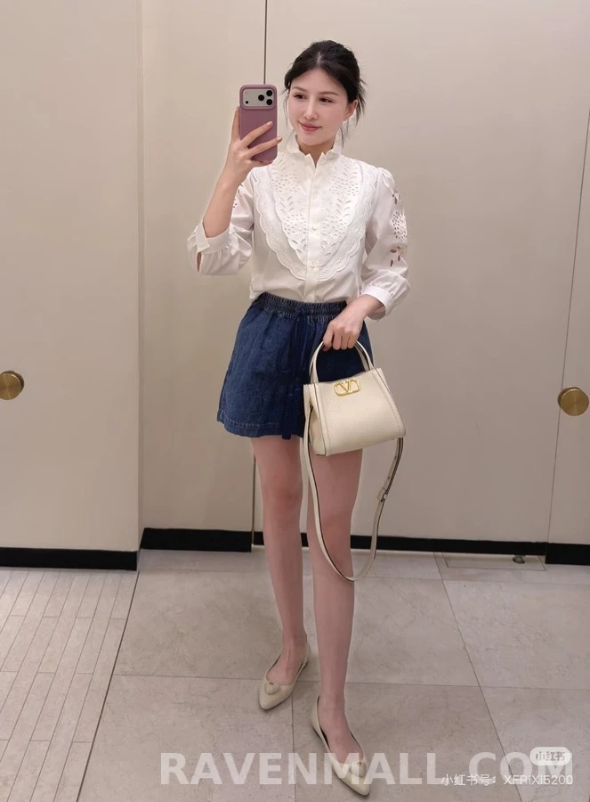 발렌티노 발렌티노 펀칭 자수 롱슬리브 셔츠 상세 이미지