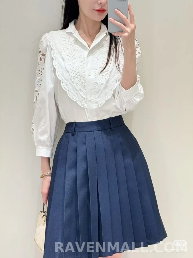 발렌티노 발렌티노 펀칭 자수 롱슬리브 셔츠 상세 이미지