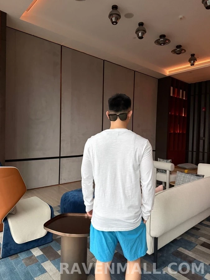폴로 랄프 로렌 폴로 랄프 로렌 자수 헨리넥 긴팔 티셔츠 상세 이미지
