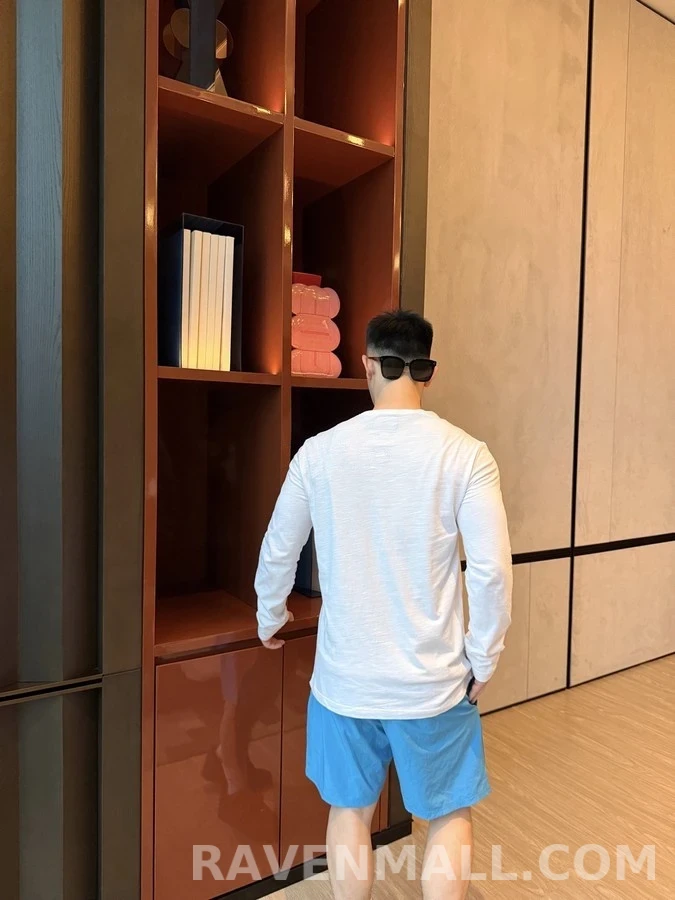 폴로 랄프 로렌 폴로 랄프 로렌 자수 헨리넥 긴팔 티셔츠 상세 이미지