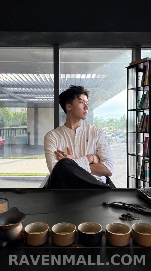 폴로 랄프 로렌 폴로 랄프 로렌 자수 헨리넥 긴팔 티셔츠 상세 이미지