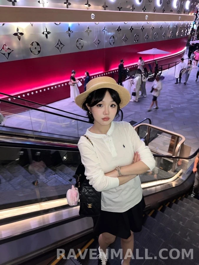 폴로 랄프 로렌 폴로 랄프 로렌 자수 헨리넥 긴팔 티셔츠 상세 이미지