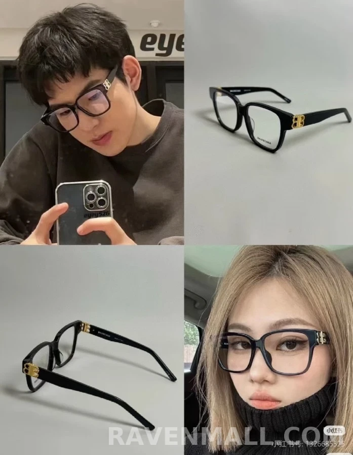 발렌시아가 발렌시아가 로고 스퀘어 프레임 안경 상세 이미지