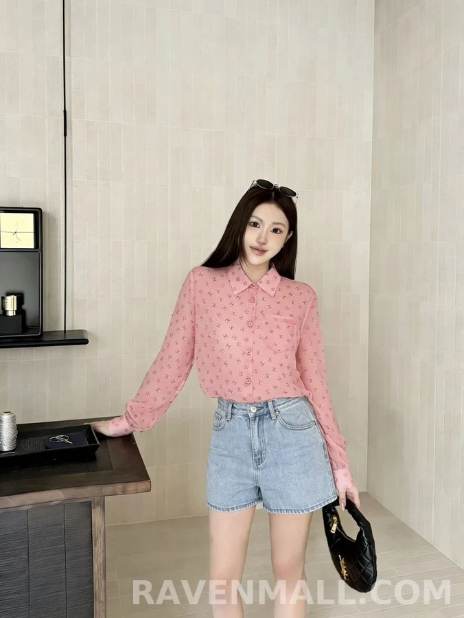 샤넬 샤넬 로고 프린트 셔츠 상세 이미지