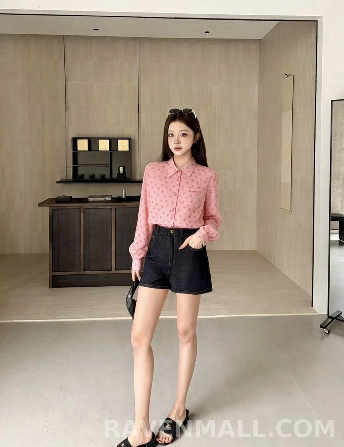 샤넬 샤넬 로고 프린트 셔츠 상세 이미지