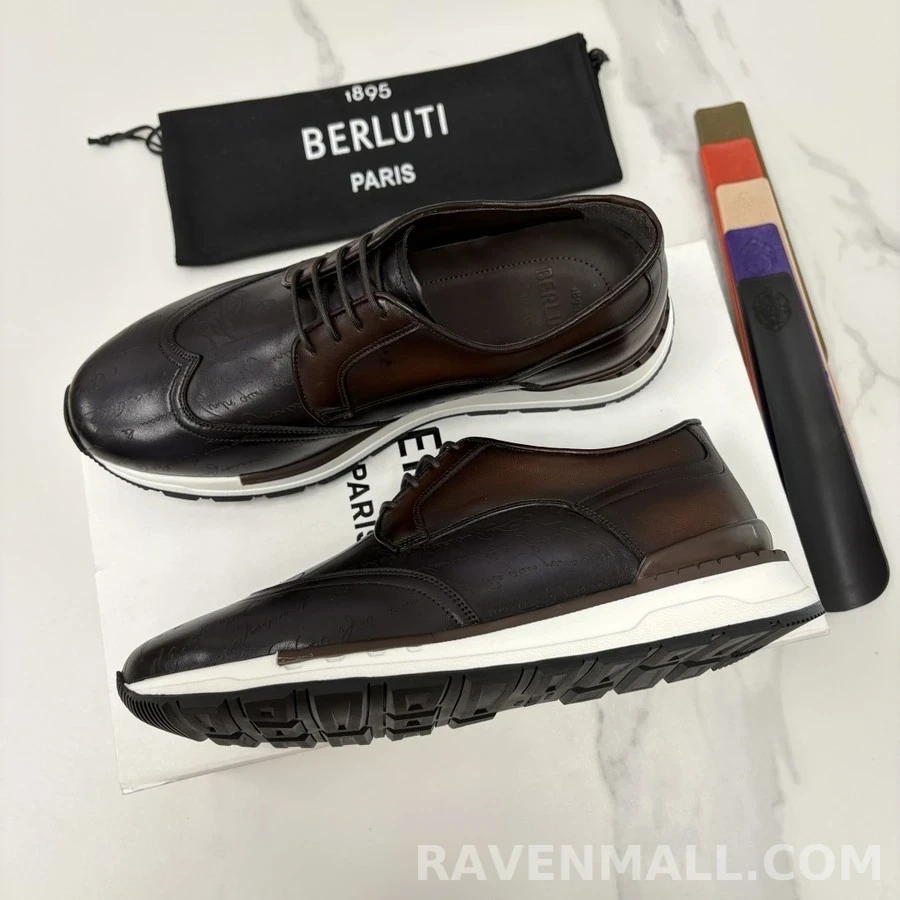 벨루티 벨루티 패스트 트랙 스크리토 가죽 스니커즈 상세 이미지