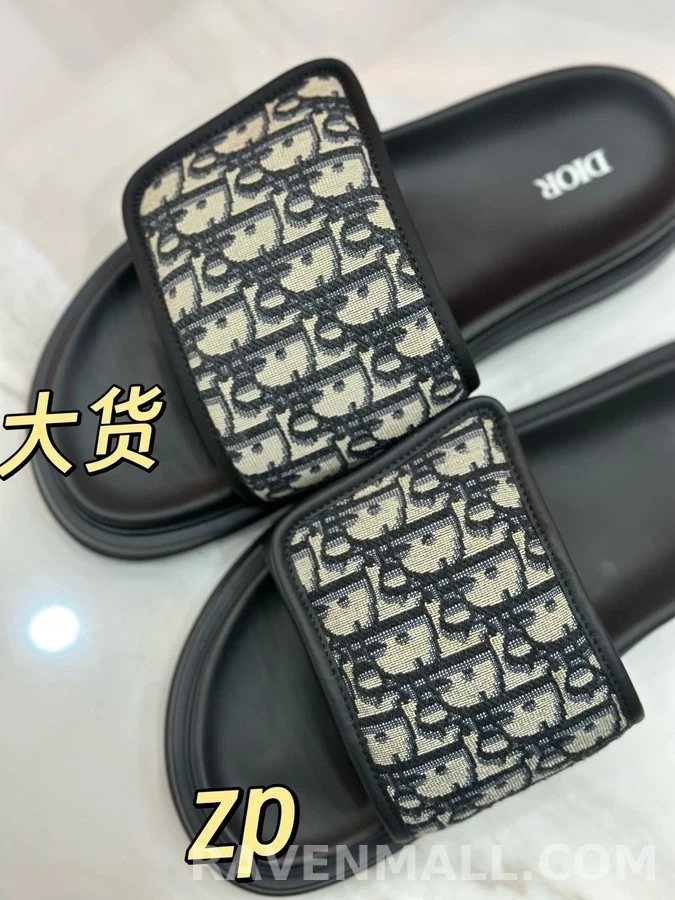 디올 디올 오블리크 모노그램 벨크로 슬라이드 상세 이미지