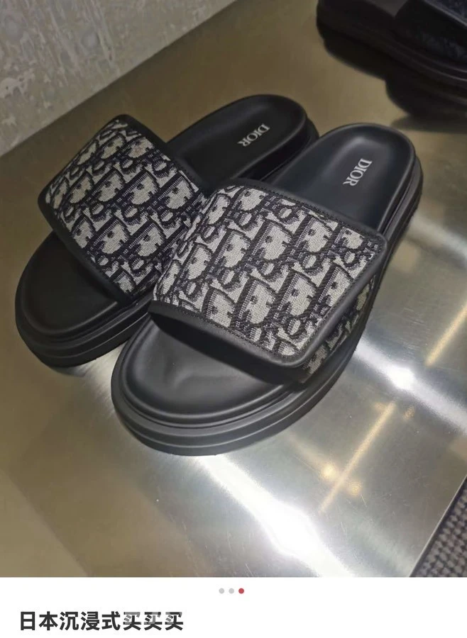 디올 디올 오블리크 모노그램 벨크로 슬라이드 상세 이미지