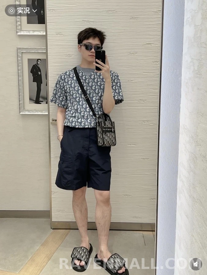 디올 디올 오블리크 모노그램 벨크로 슬라이드 상세 이미지