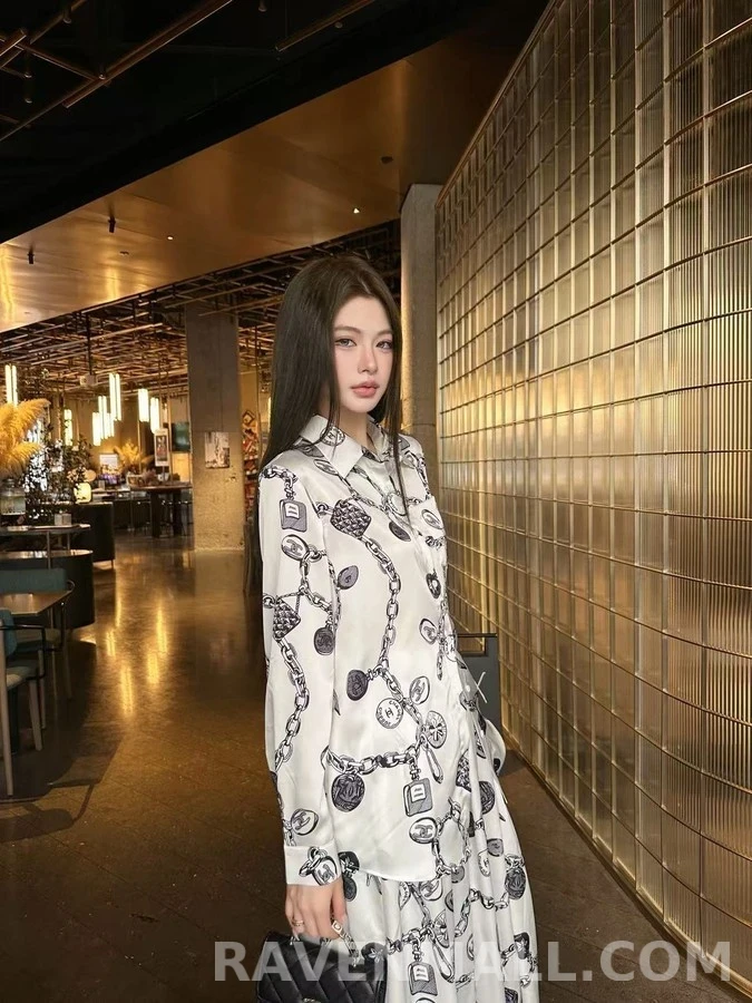 샤넬 샤넬 체인 프린트 셔츠 상세 이미지
