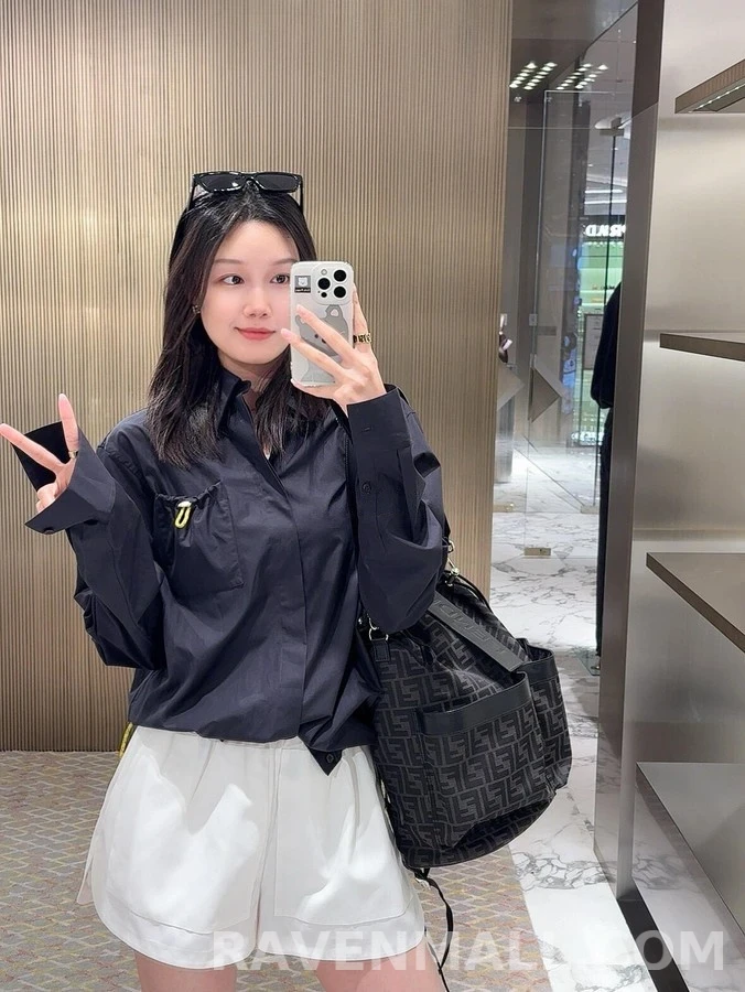 펜디 펜디 드로스트링 패치 포켓 셔츠 상세 이미지
