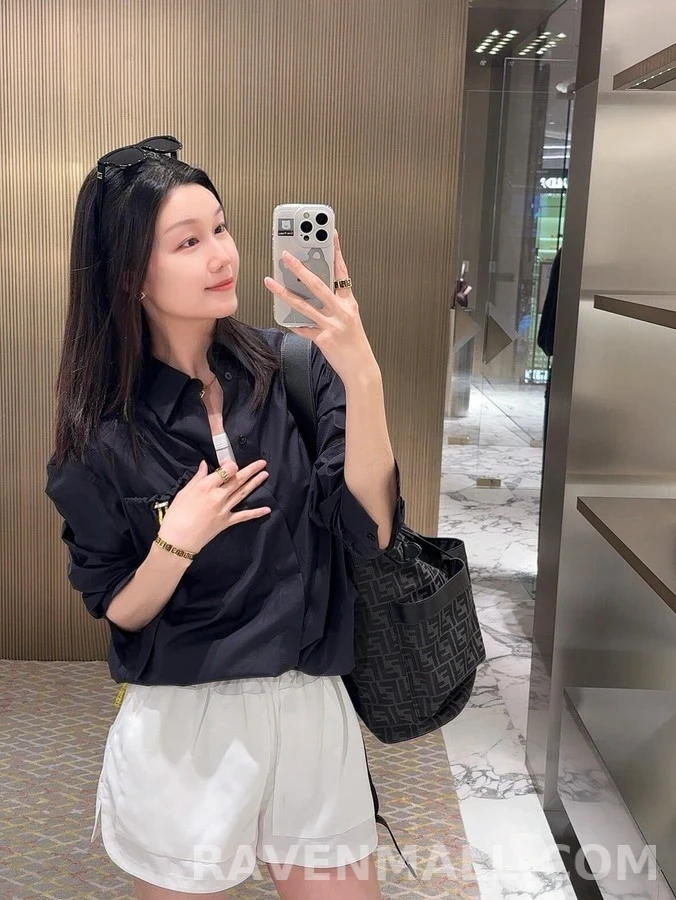 펜디 펜디 드로스트링 패치 포켓 셔츠 상세 이미지