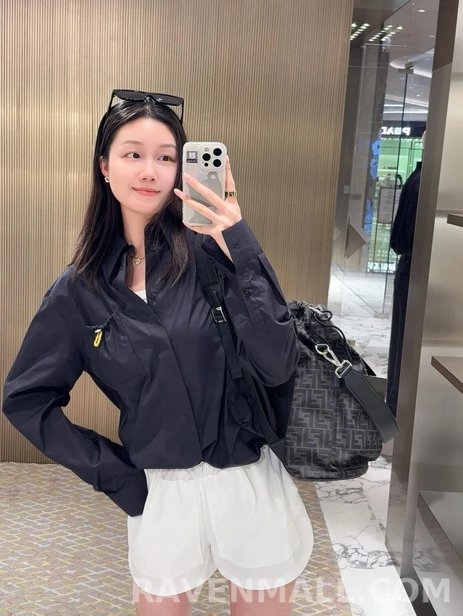 펜디 펜디 드로스트링 패치 포켓 셔츠 상세 이미지