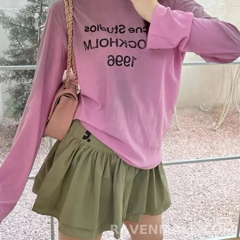 아크네 스튜디오 아크네 스튜디오 워시드 레터링 긴팔 티셔츠 상세 이미지