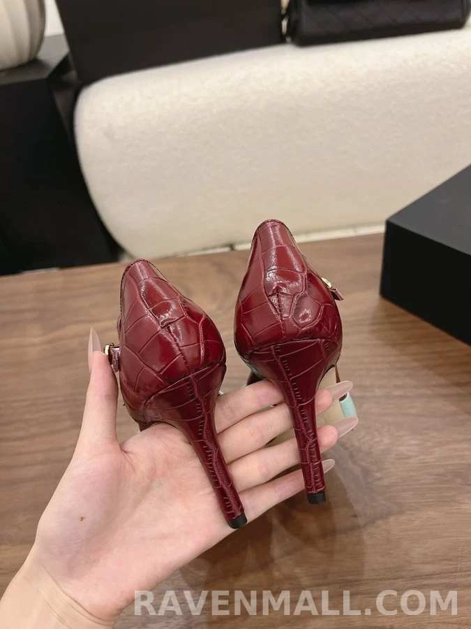 샤넬 샤넬 악어엠보 T-스트랩 힐 상세 이미지