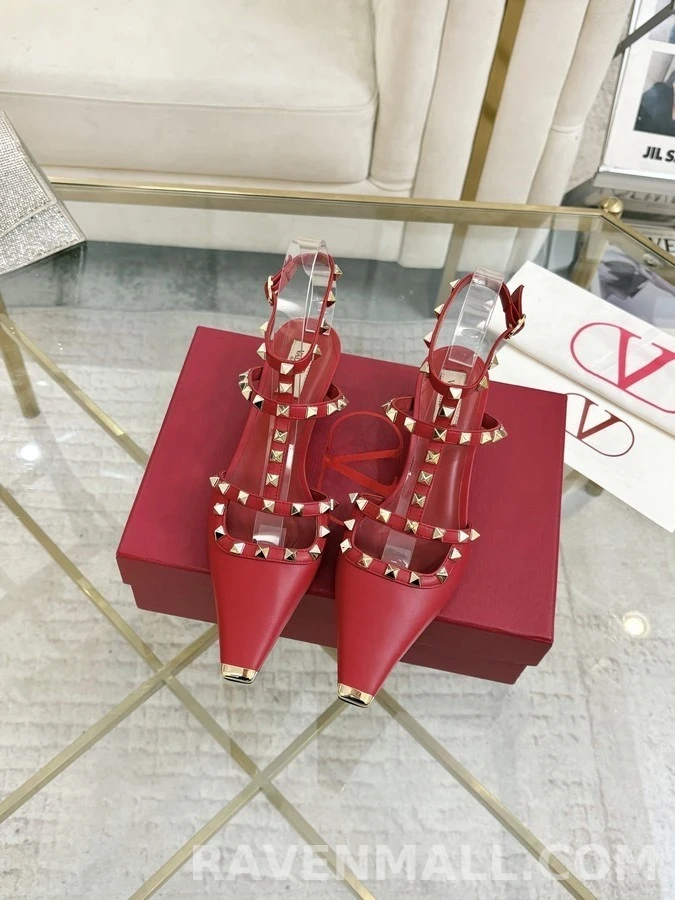 발렌티노 발렌티노 락스터드 T스트랩 펌프스 상세 이미지