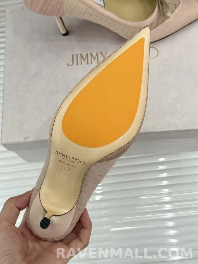 지미추 지미추 메쉬 리본 포인티드 펌프스 상세 이미지